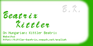 beatrix kittler business card